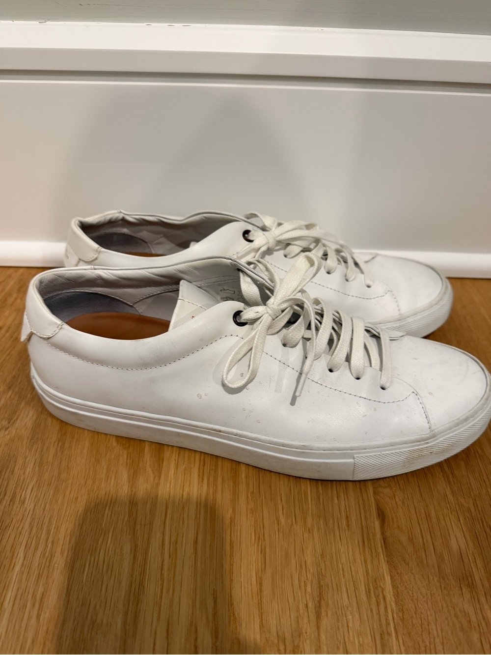 Good Man Brand White Low-Top Leather Sneakers